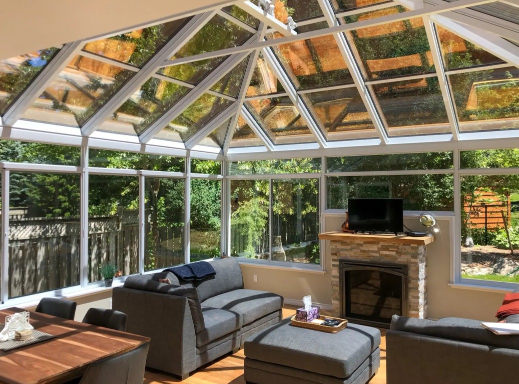 Beautiful sunroom interior with natural light in Torrance, CA